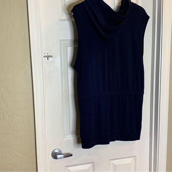 Athleta Lotus Hooded Zip Up Sleeveless Jacket Vest Size Large - Picture 4 of 10